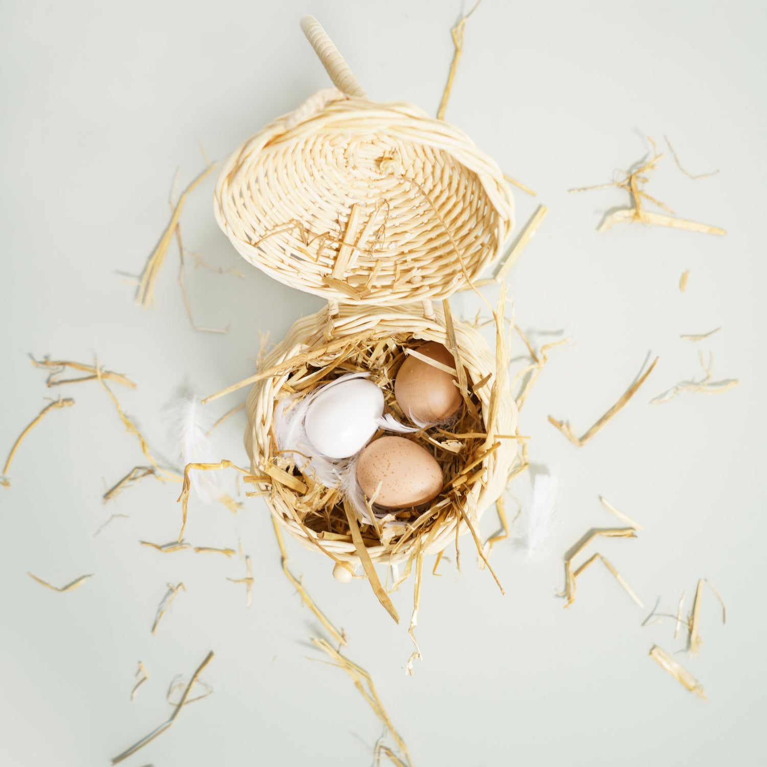 Wooden Toy Farm Eggs In Market Crate