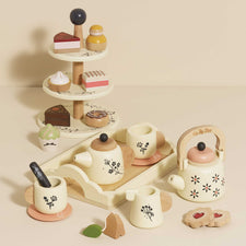 Wooden Toy Tea Set With Tray