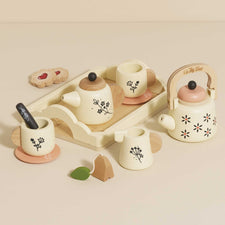 Wooden Toy Tea Set With Tray