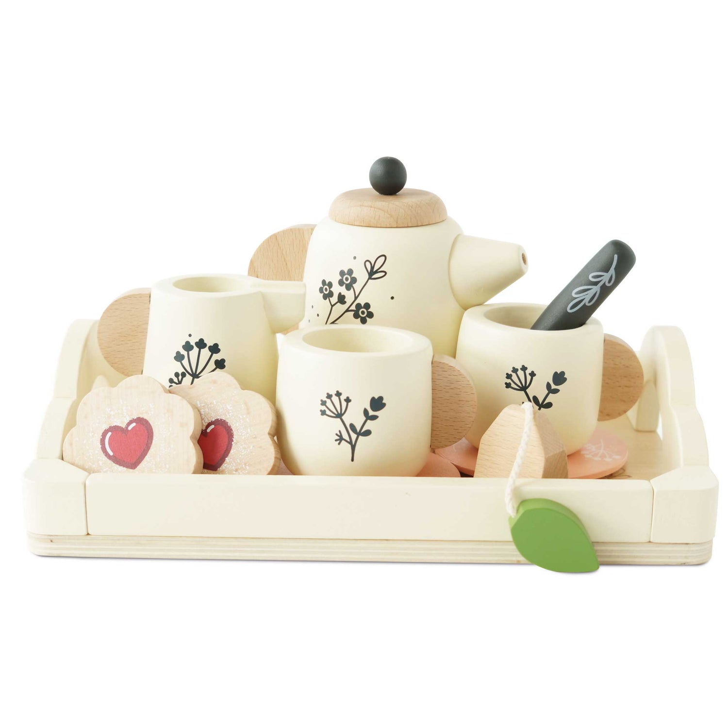 Wooden Toy Tea Set With Tray