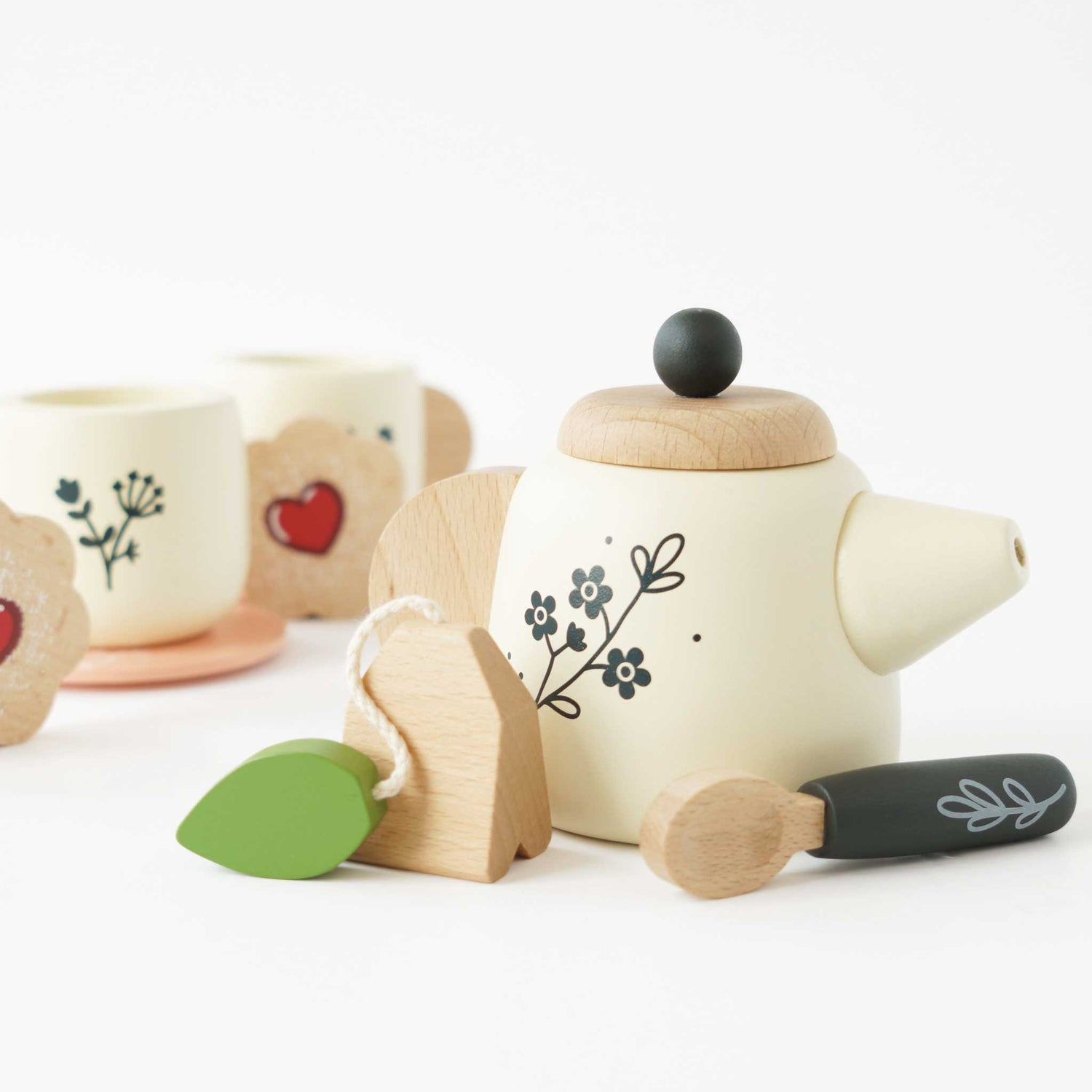 Wooden Toy Tea Set With Tray