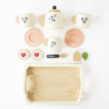 Wooden Toy Tea Set With Tray