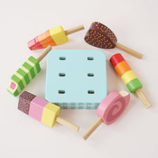 Wooden Toy Popsicles (Play Food) Set