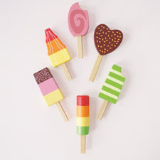 Wooden Toy Popsicles (Play Food) Set
