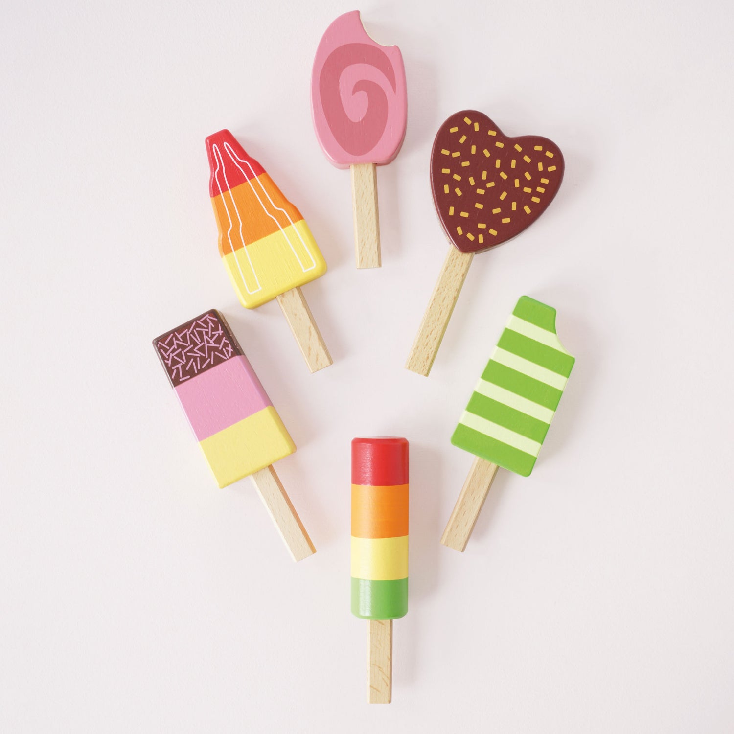 Wooden Toy Popsicles (Play Food) Set