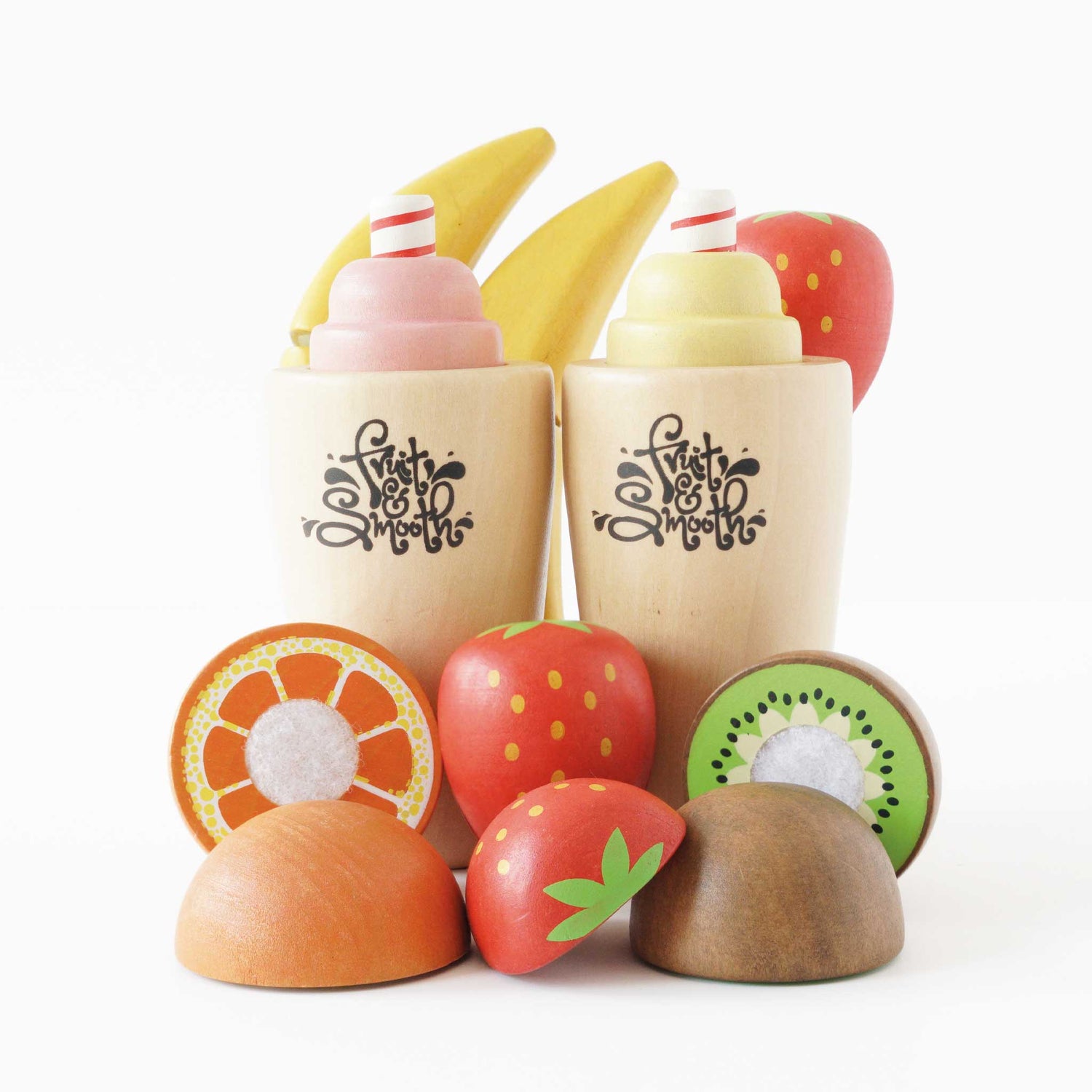 Wooden Fruit & Smoothie Blender (Play Food) Set