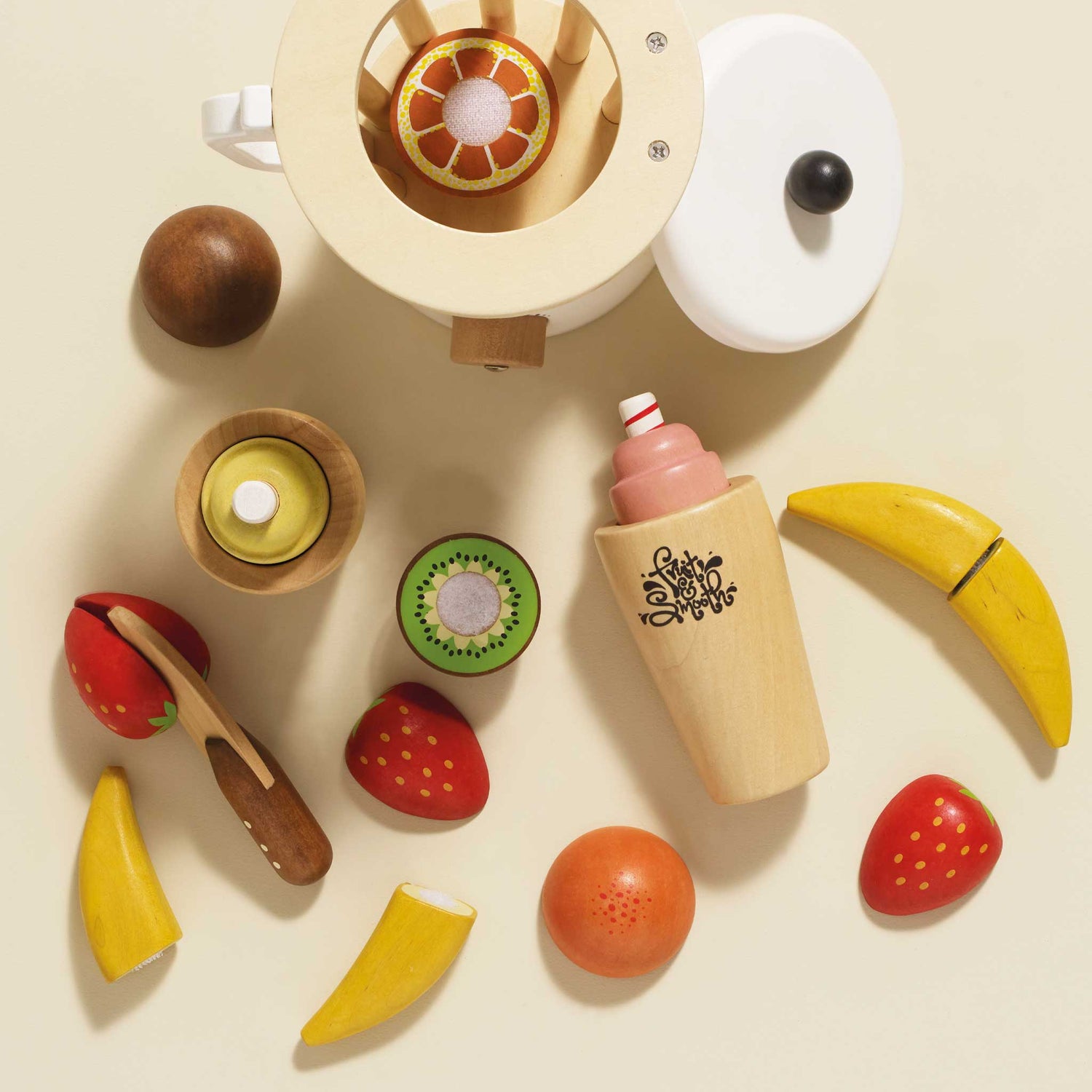 Wooden Fruit & Smoothie Blender (Play Food) Set