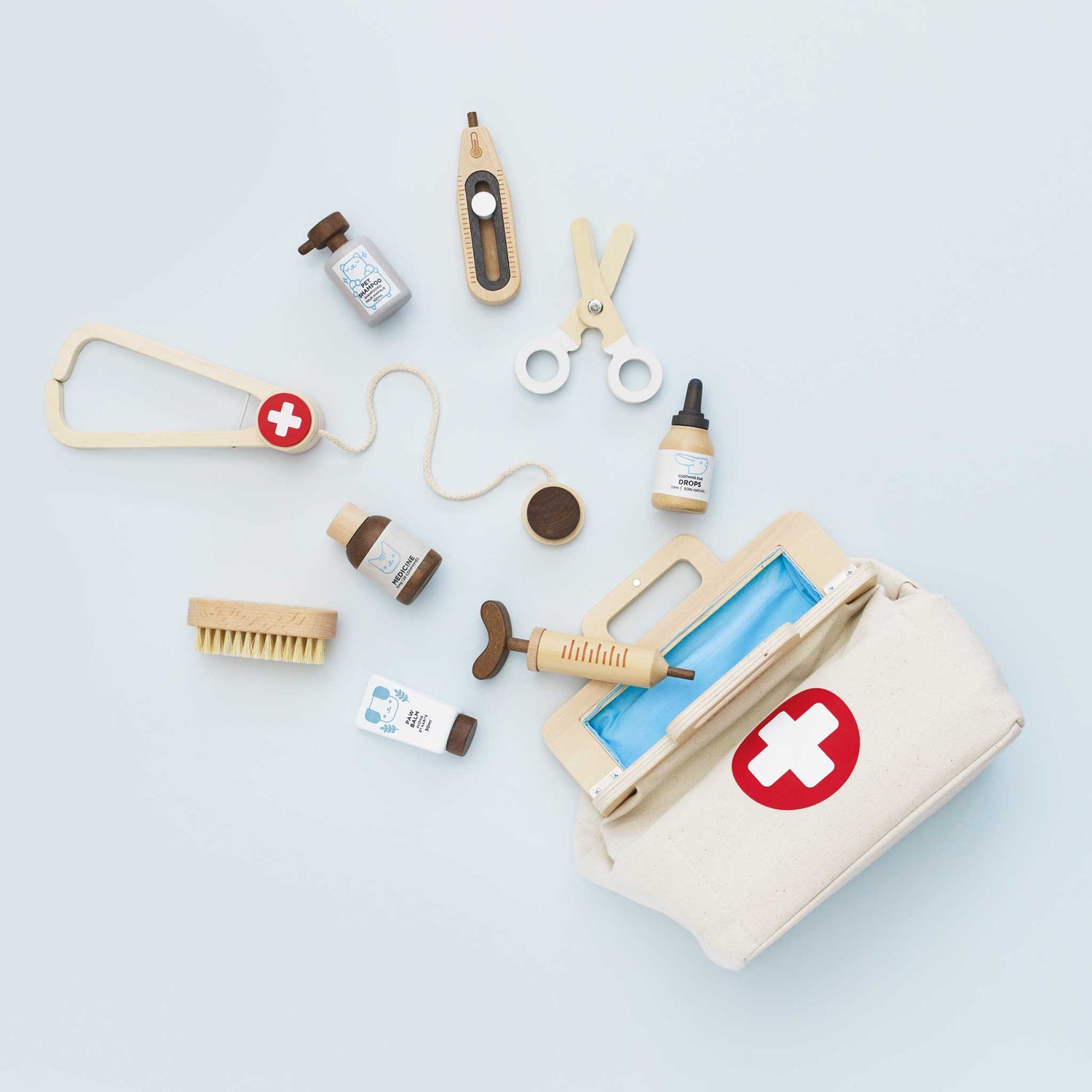Wooden Animal Vet Roleplay Set