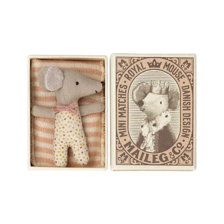 Maileg Sleepy Wakey Mouse (BABY - Rose)