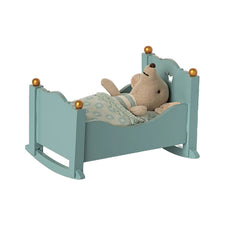 Maileg Baby Mouse Cradle (Blue)