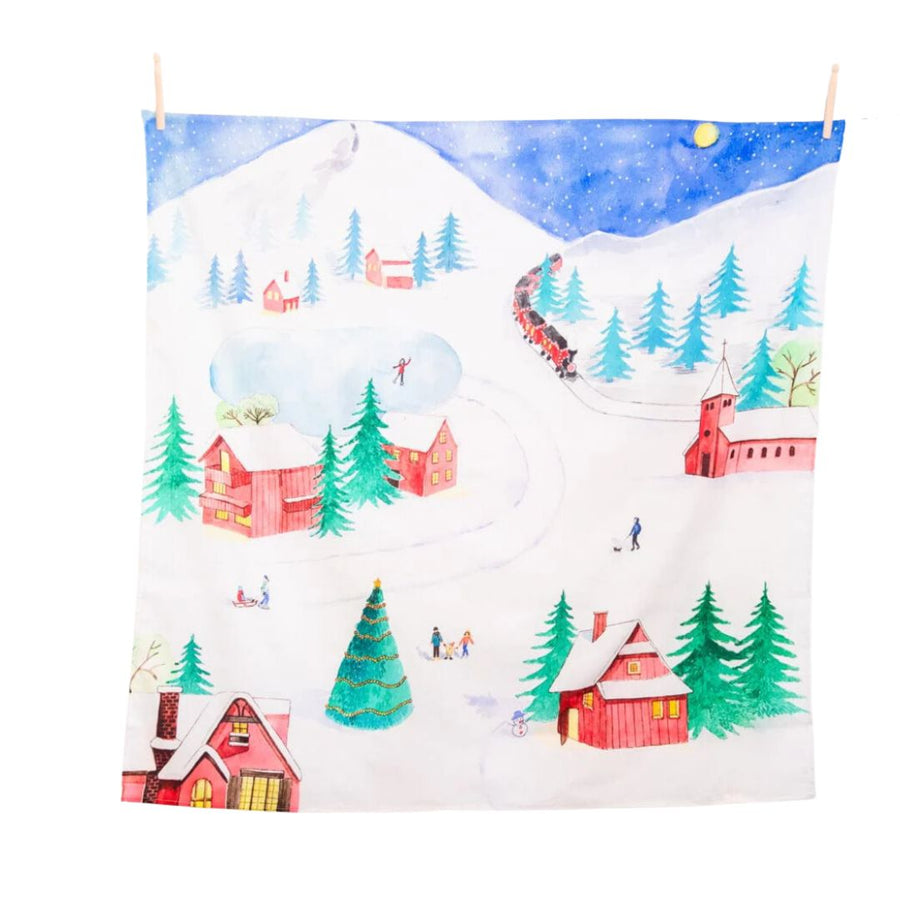 Wonderie "Winter Village" Vegan Play Cloth