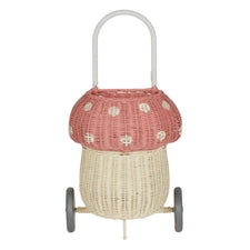 Rattan Mushroom Luggy (Pink Musk) by Olli Ella