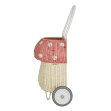 Rattan Mushroom Luggy (Pink Musk) by Olli Ella