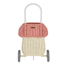 Rattan Mushroom Luggy (Pink Musk) by Olli Ella