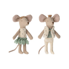 Maileg Royal Twins Mice in Matchbox - Mint (Little Sister & Brother)