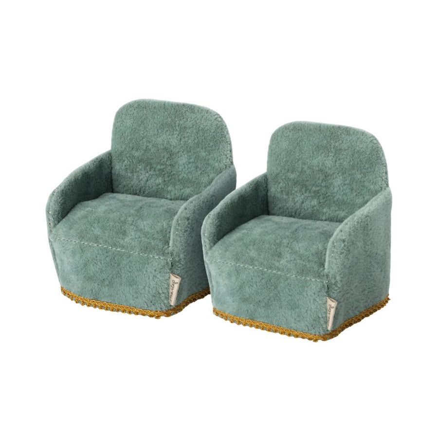 Maileg Two-Pack Green Chairs (Mouse)