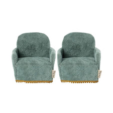 Maileg Two-Pack Green Chairs (Mouse)