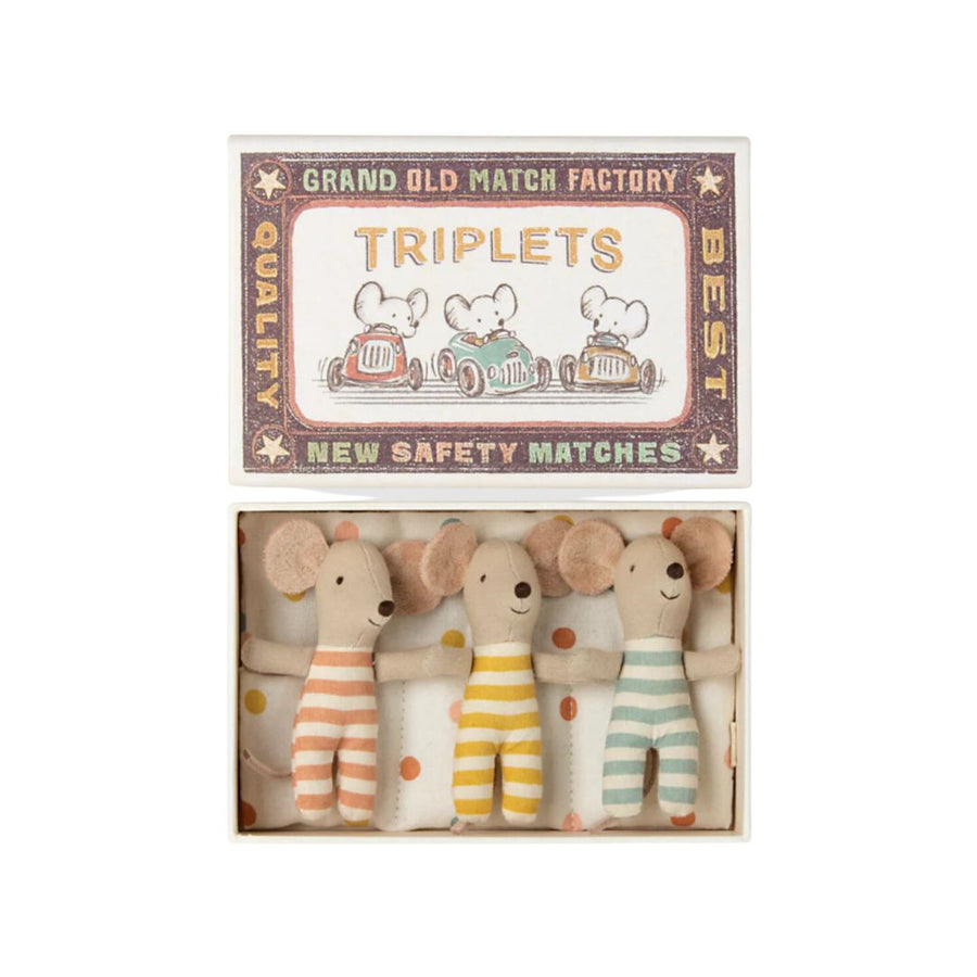 Maileg Baby Mice Triplets in Matchbox