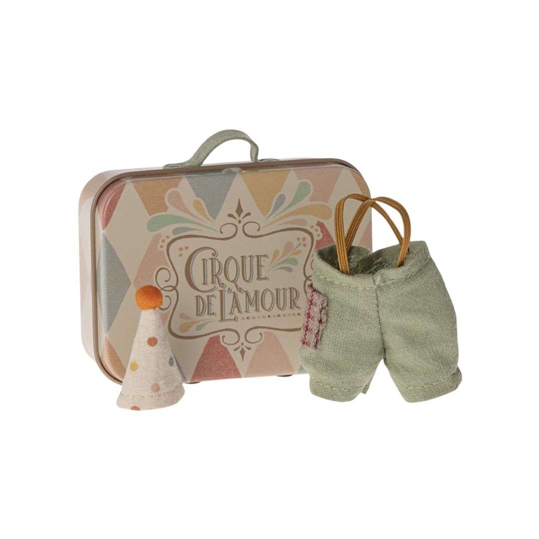 PRE-ORDER Maileg Clown Clothes in Suitcase (Little Brother/Sister)