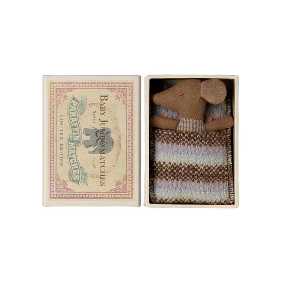 Maileg Sleepy Wakey Mouse in Matchbox (BABY - Rose)