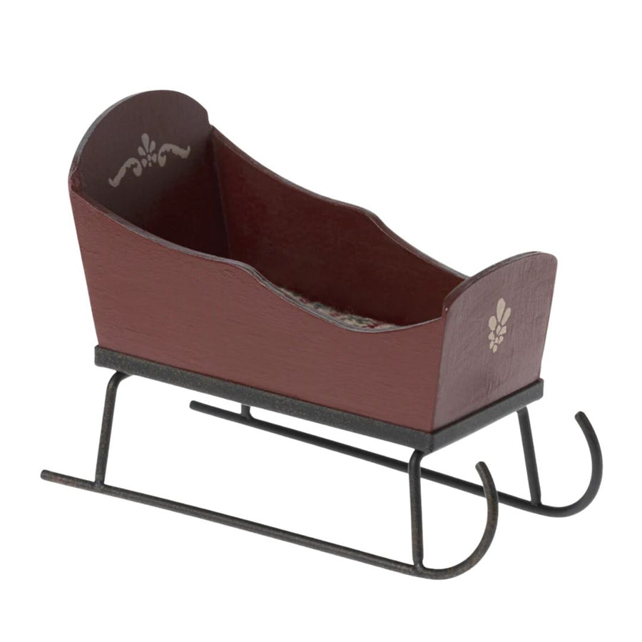 Maileg Red Sleigh with Mattress (Mouse)