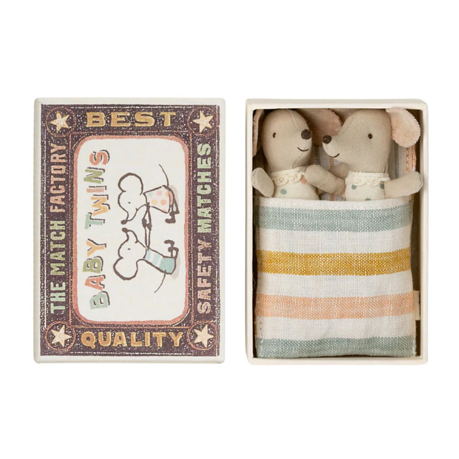 Maileg Baby Mice Twins in Matchbox