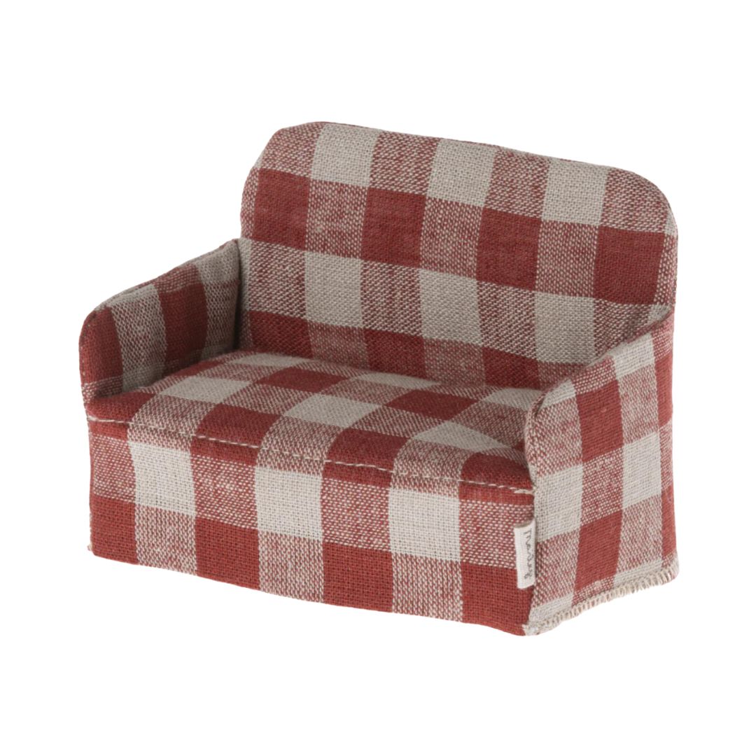 Maileg Red Checkered Couch (Mouse)