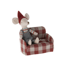 Maileg Red Checkered Couch (Mouse)