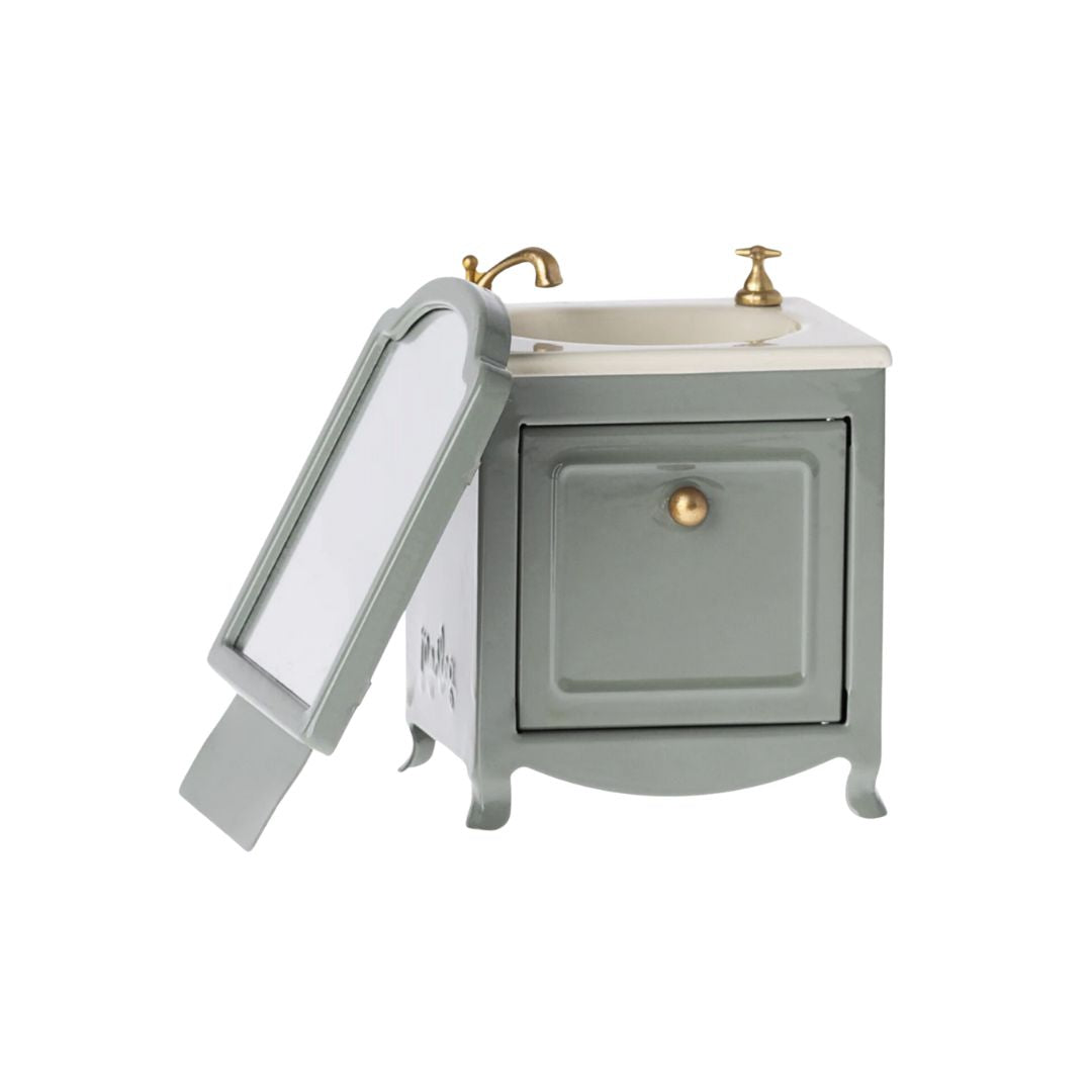 Maileg Sink with Mirror - Dark Mint (Mouse)