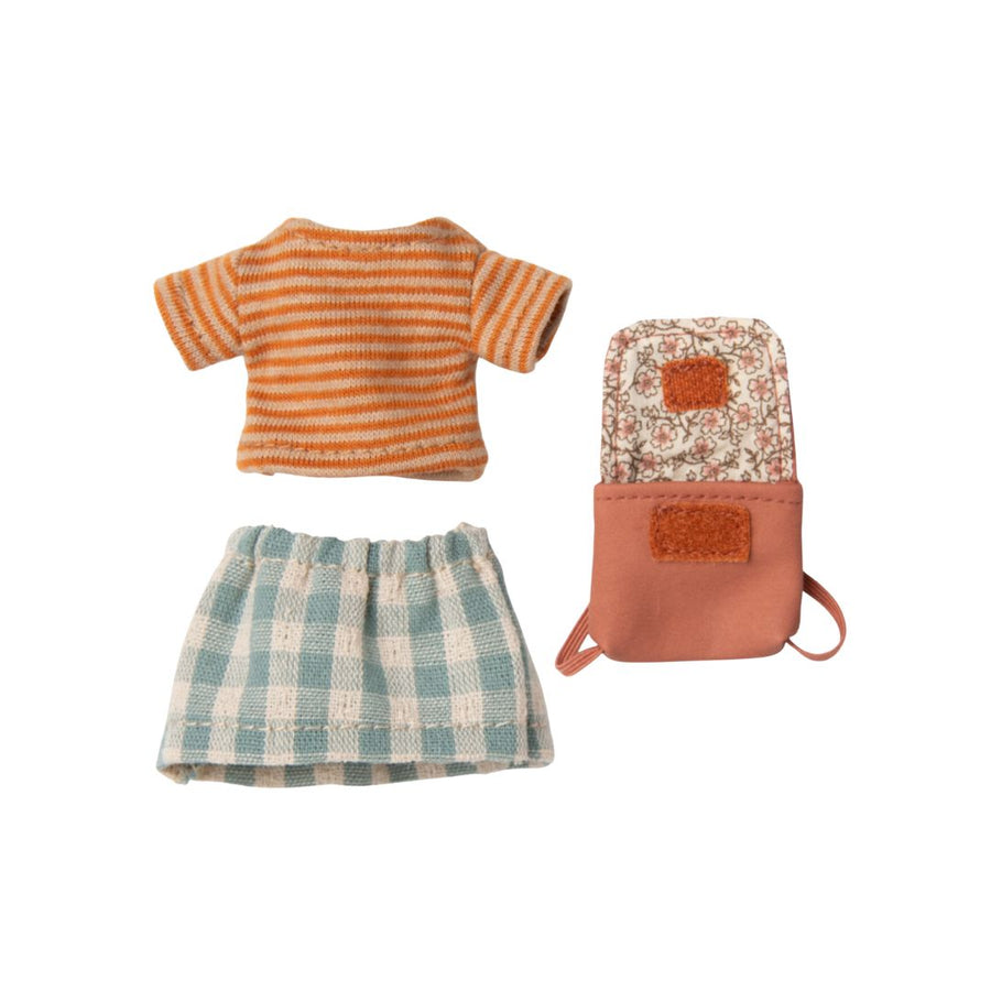 Maileg Tricycle Mouse with Bag - Old Rose (Big Sister)