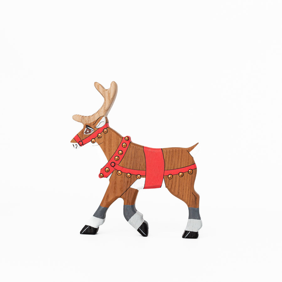 Handmade Christmas Reindeer Toy by Wooden Caterpillar