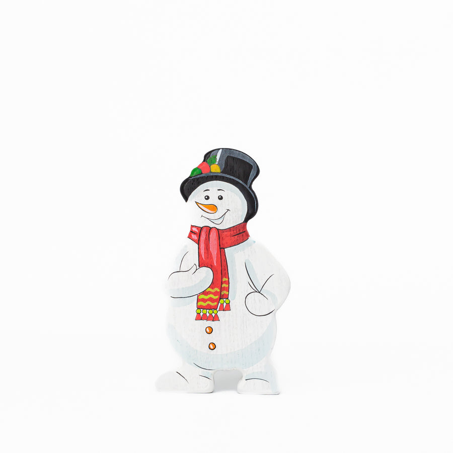 Handmade Snowman Figure by Wooden Caterpillar