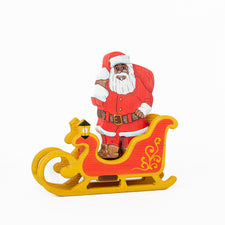 Santa Claus Figure (African American) | Wooden Christmas Toy