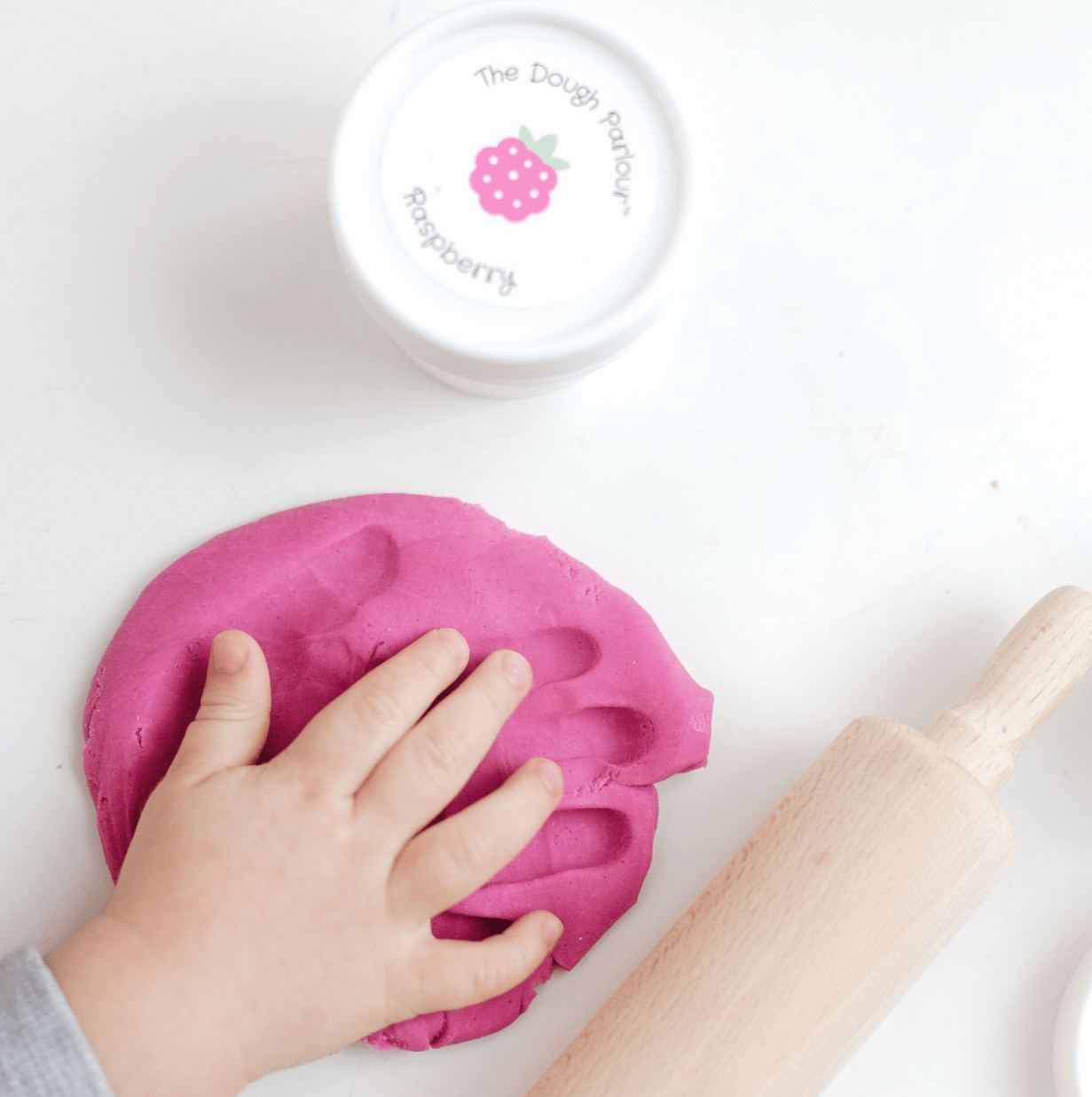 Dough Parlour Sensory Play Scoops® Raspberry Scented Dough (Made in Canada) Strawberry Scented Play Dough | Handcrafted in Canada