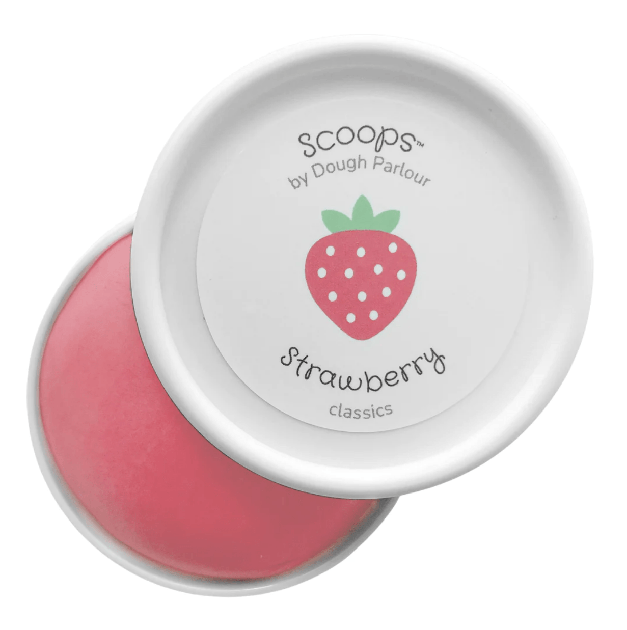 Dough Parlour Sensory Play Scoops® Strawberry Scented Dough (Made in Canada) Strawberry Scented Play Dough | Handcrafted in Canada