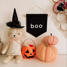 Imani Collective Décor "boo" Hang Sign by Imani Collective "Boo" Organic Canvas Hang Sign | Halloween Accessories for Kids | The Playful Peacock