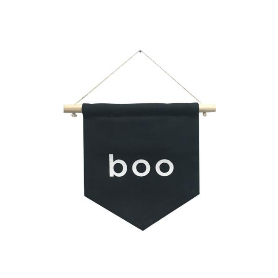 Imani Collective Décor "boo" Hang Sign by Imani Collective "Boo" Organic Canvas Hang Sign | Halloween Accessories for Kids | The Playful Peacock