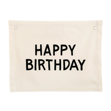 Imani Collective Décor "Happy Birthday" Organic Canvas Banner