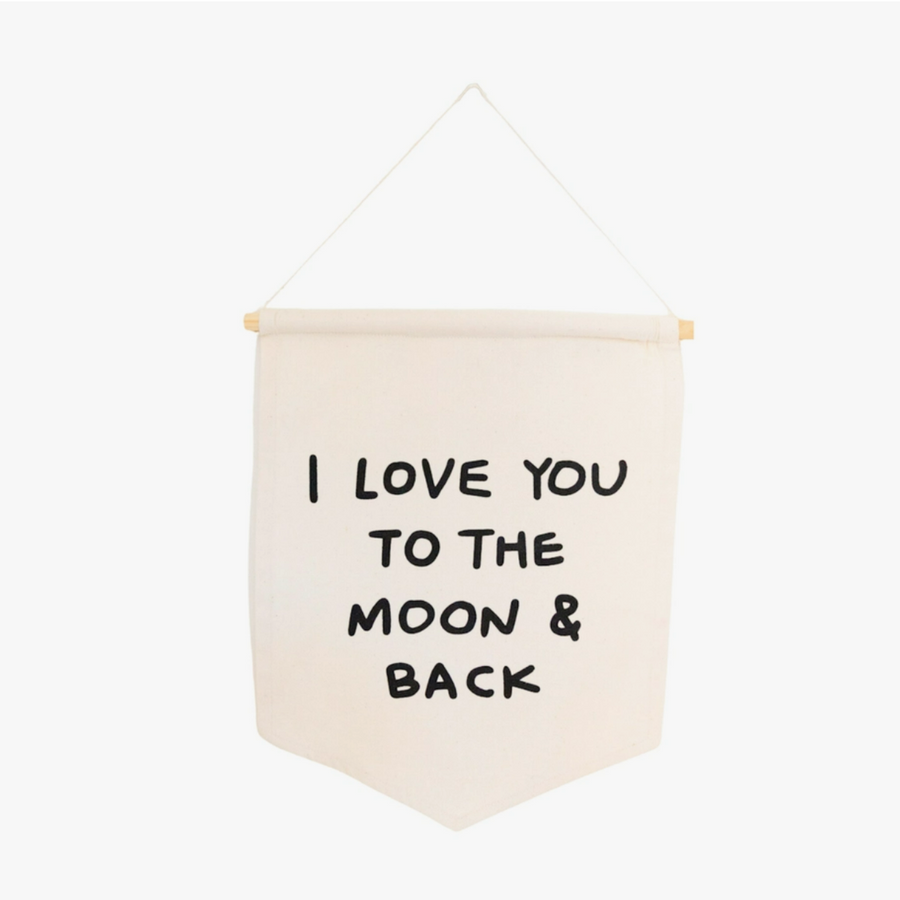 Imani Collective Décor "I love you to the moon and back" Hang Sign by Imani Collective  "Give Thanks" Organic Canvas Hang Sign | Fall/Autumn Decor for Kids