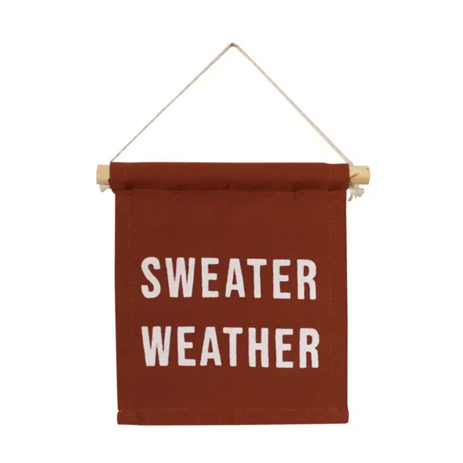 Imani Collective Décor "Sweater Weather" Hang Sign by Imani Collective  "Gobble Gobble" Organic Canvas Hang Sign | Thanksgiving Room Decor