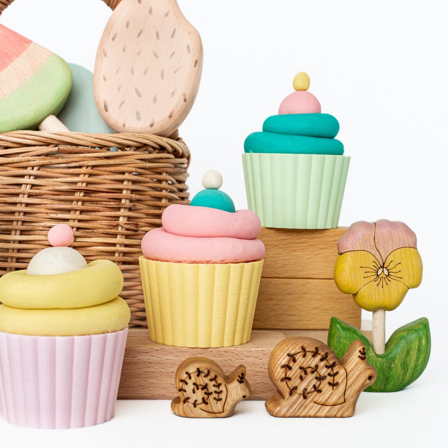 Kinfolk Pantry Sensory Play Cupcake Eco Mould (Set of 3)