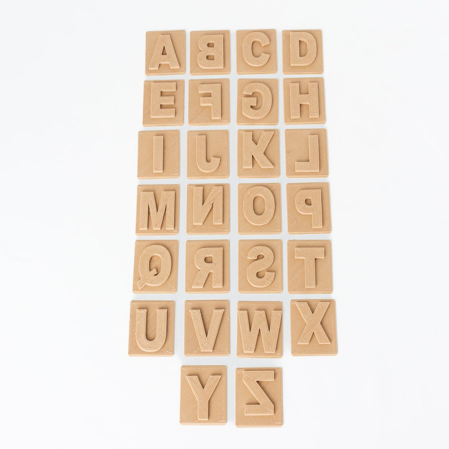 Kinfolk Pantry Sensory Play Uppercase Alphabet Eco Stamp Set