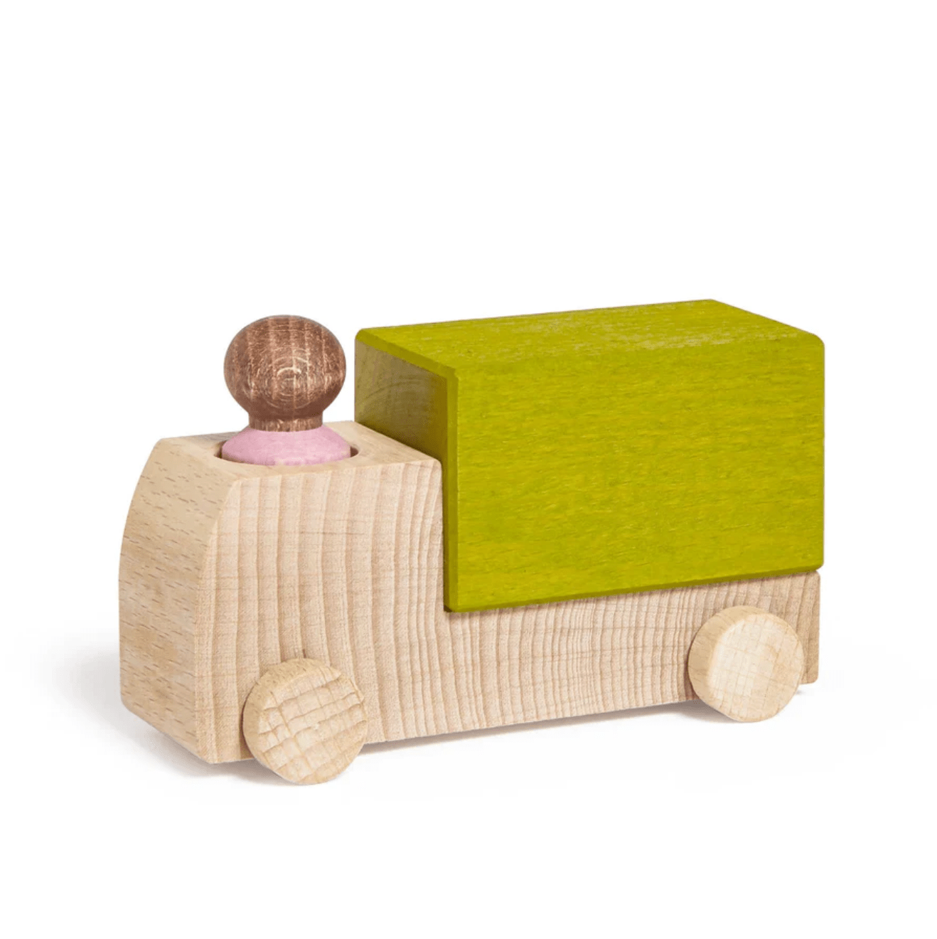 Lubulona sale Lubulona Lime Green Truck with Figure Green Wooden Truck with Figure | Lubulona | Wooden Toys