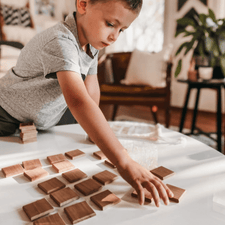 Maker Mind Toys Building & Stacking Wooden Animal Tile Matching Memory Game (24 Tiles) - Handmade in Canada Wooden Animal Matching Memory Game | Animal Tile Games | The Playful Peacock