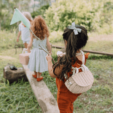 Olli Ella Rattan Mini Chari Rattan Bag (Straw) by Olli Ella Handmade Rattan Bag - Versatile & Sustainable Kids' Accessory | The Playful Peacock
