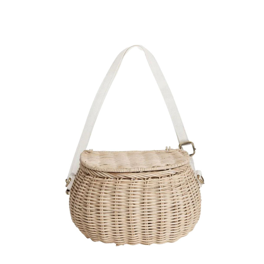 Olli Ella Rattan Mini Chari Rattan Bag (Straw) by Olli Ella Handmade Rattan Bag - Versatile & Sustainable Kids' Accessory | The Playful Peacock