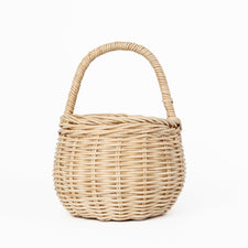 Olli Ella Rattan Rattan Berry Basket (Straw) by Olli Ella Olli Ella Rattan Berry Basket I Rattan Nursery Decor