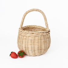 Olli Ella Rattan Rattan Berry Basket (Straw) by Olli Ella Olli Ella Rattan Berry Basket I Rattan Nursery Decor