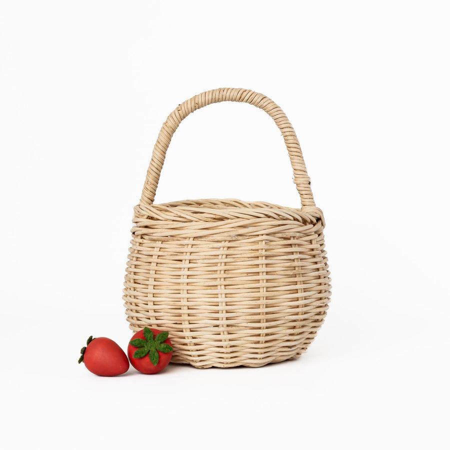 Olli Ella Rattan Rattan Berry Basket (Straw) by Olli Ella Olli Ella Rattan Berry Basket I Rattan Nursery Decor