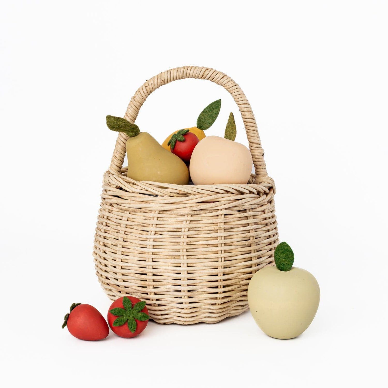 Olli Ella Rattan Rattan Berry Basket (Straw) by Olli Ella Olli Ella Rattan Berry Basket I Rattan Nursery Decor